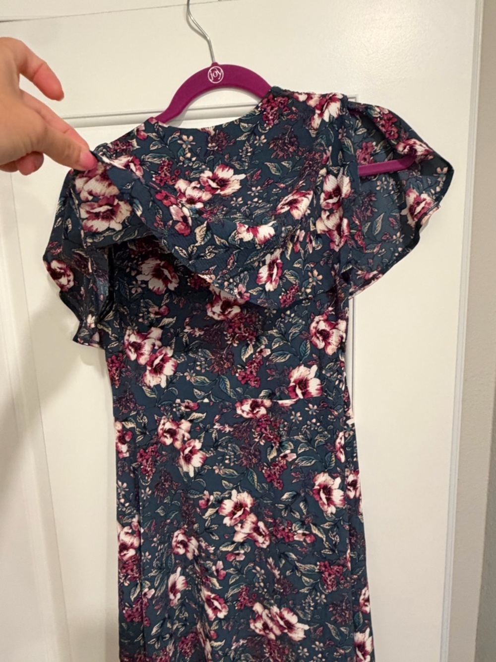 Spirit of Grace Floral women’s wrap tie dress with Ruffled Sleeves XS - Picture 7 of 10